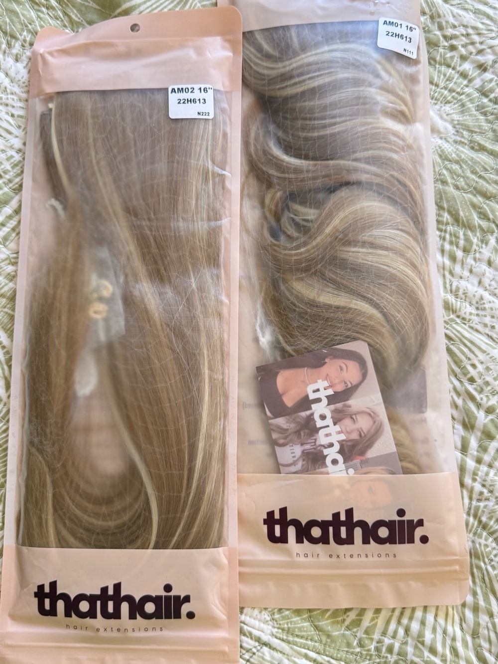 Thathair Blonde 16" Hair Extensions - Light Blonde Blend